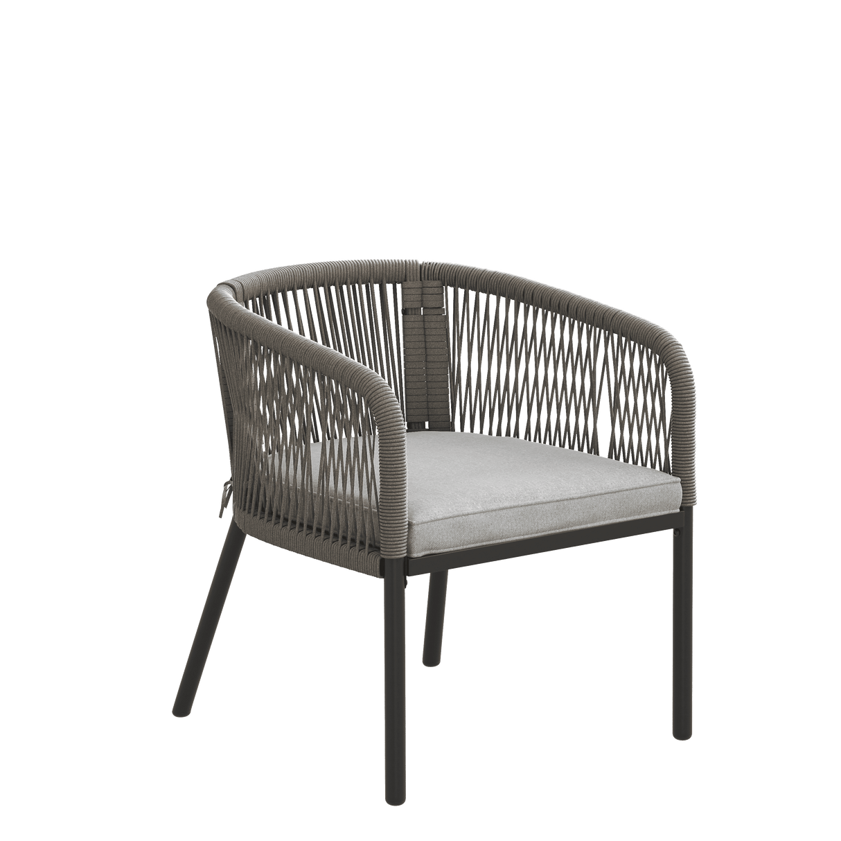 Vicllax Aria Modern Woven Rope Outdoor Dining Chair Set of 2