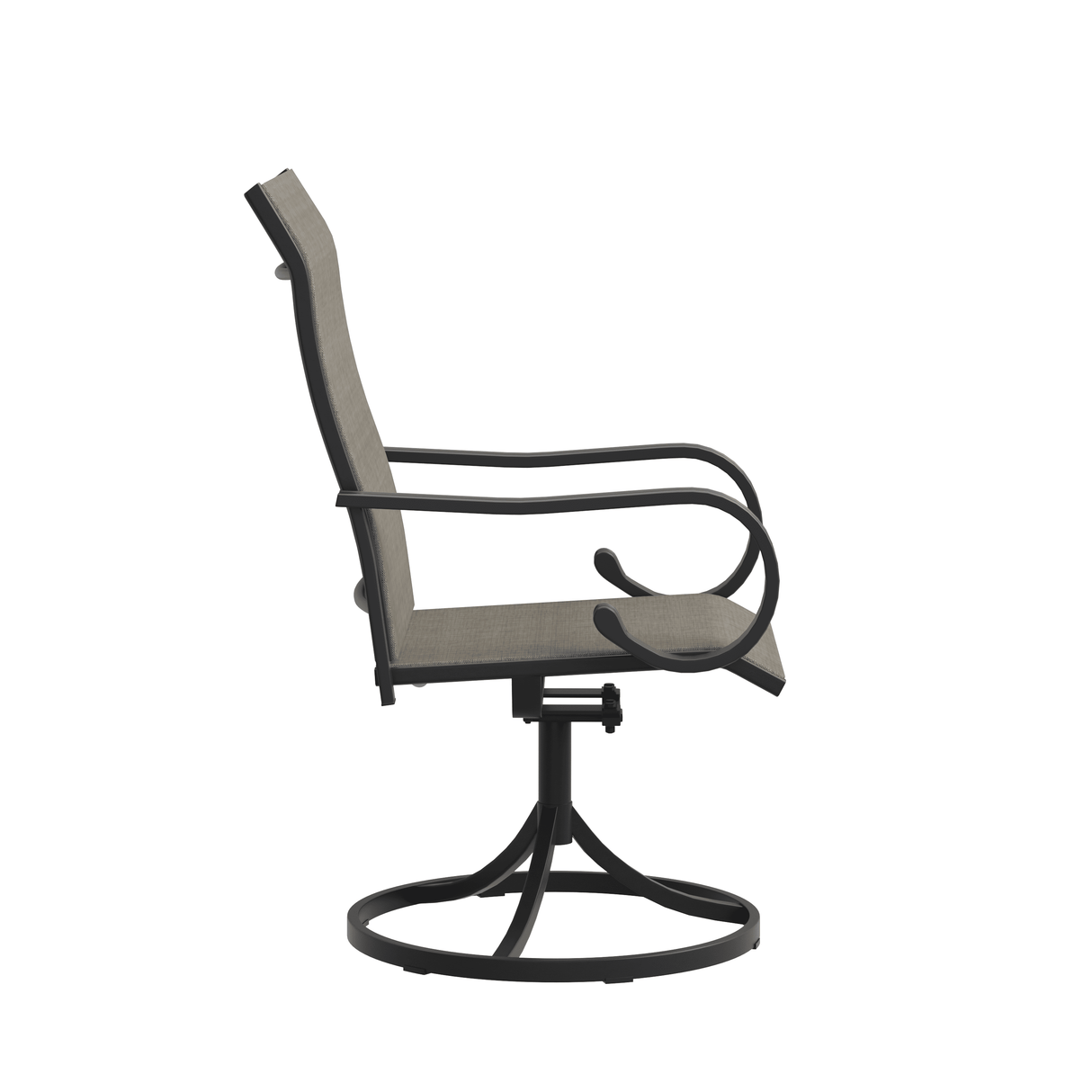 Vicllax Modern Swivel Outdoor Dining Chair set of 2 - High-Back Weather-Resistant Patio Seating