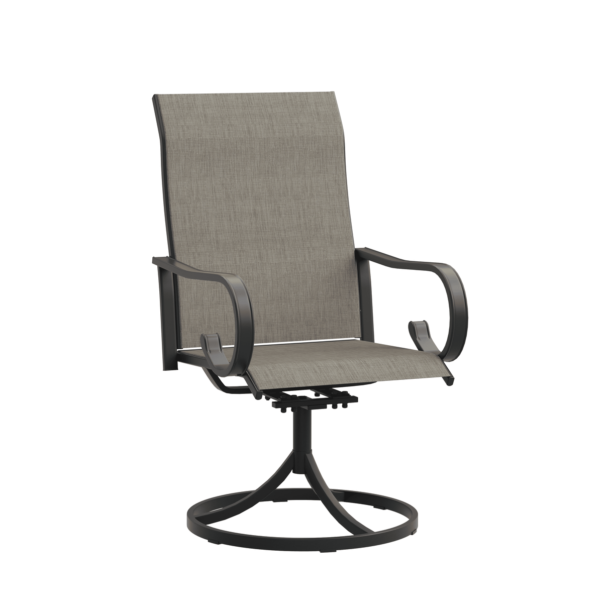 Vicllax Modern Swivel Outdoor Dining Chair set of 2 - High-Back Weather-Resistant Patio Seating