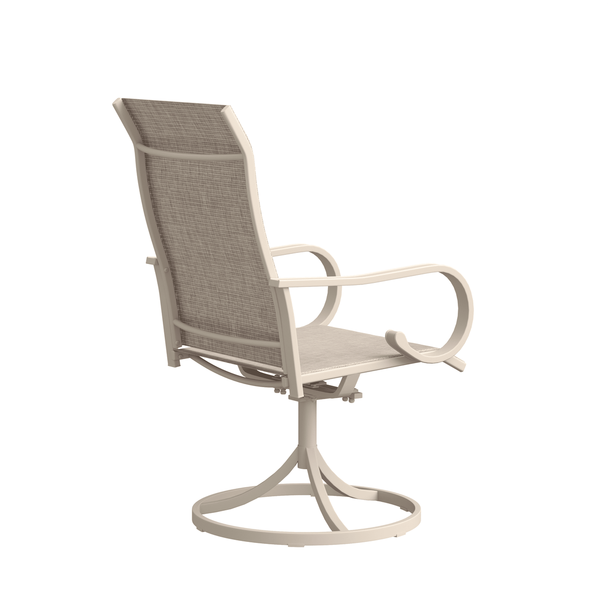 Vicllax Modern Swivel Outdoor Dining Chair set of 2 - High-Back Weather-Resistant Patio Seating