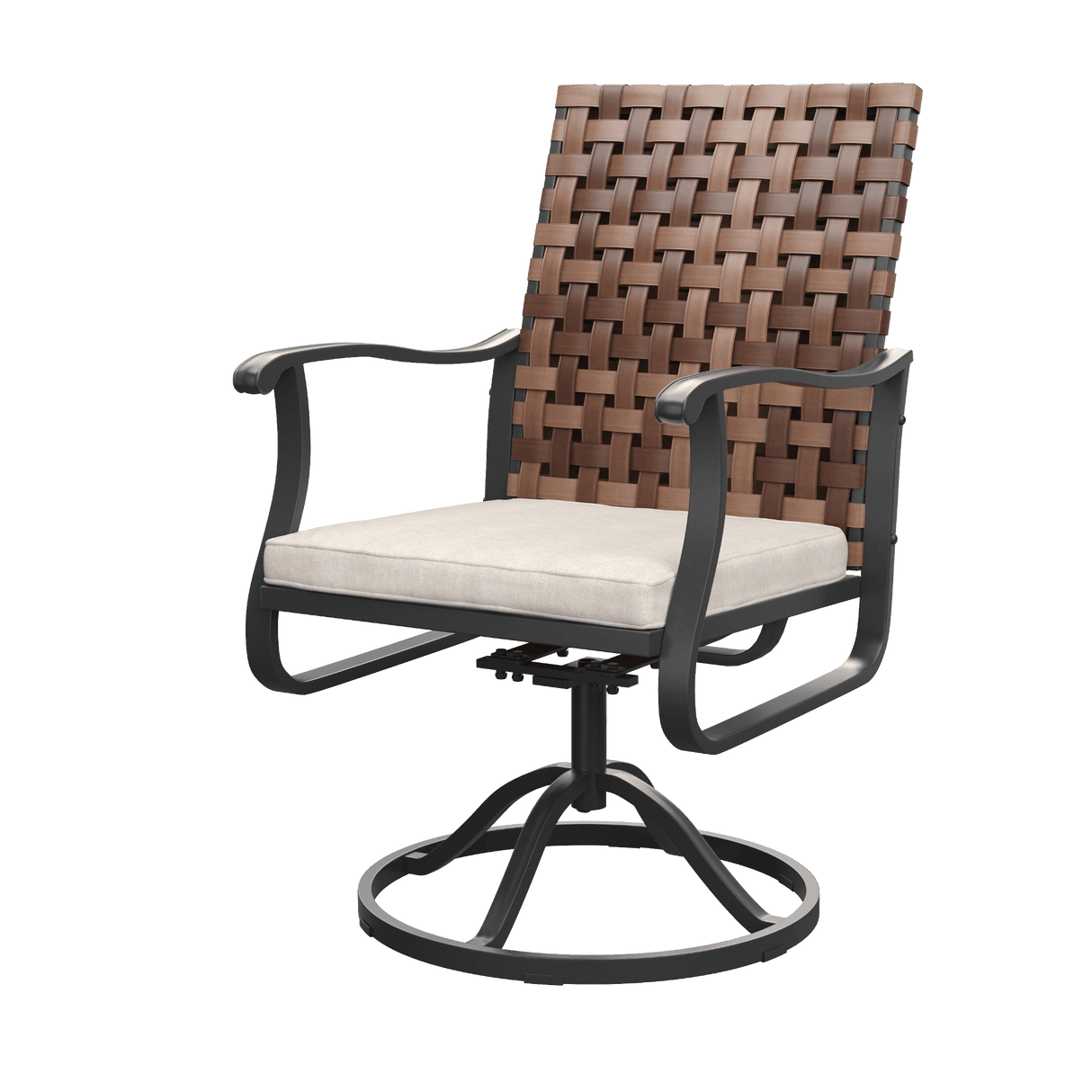 Vicllax Harmony 360-Degree Swivel Outdoor Armchair, Set of 2
