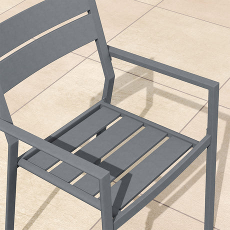 VICLLAX Patio 7 Pieces Outdoor Dining Set, 63" Rectangular Metal Dining Table and Swivel Chairs of 6