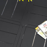 Vicllax 59.8" Patio Round Dining Table Set of 8, Metal Dining Table and Swivel Dining Chairs