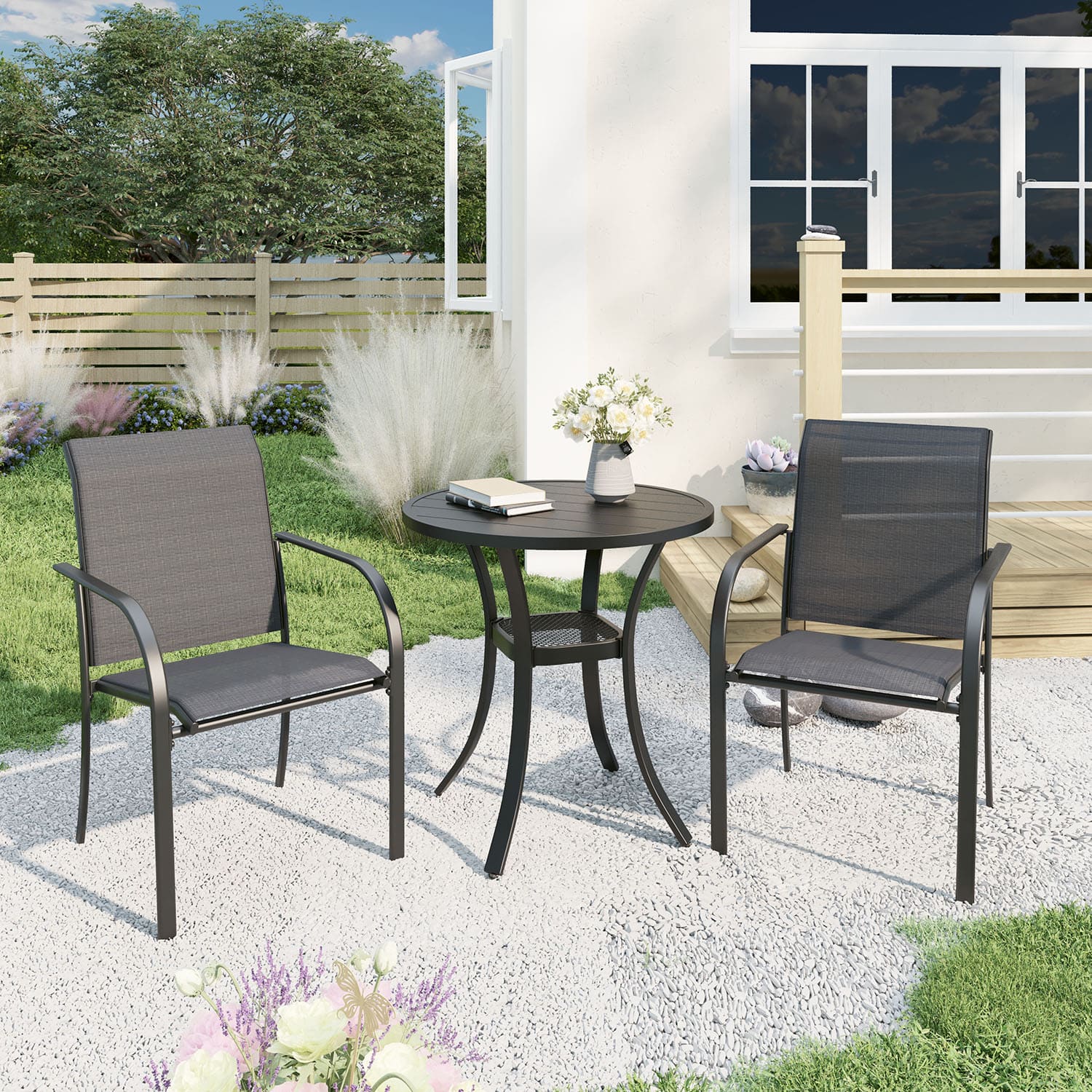Balcony Furniture Piece Patio Set Metal Small Porch Furniture