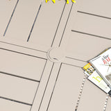 Vicllax 59.8" Patio Round Dining Table Set of 8, Metal Dining Table and Swivel Dining Chairs