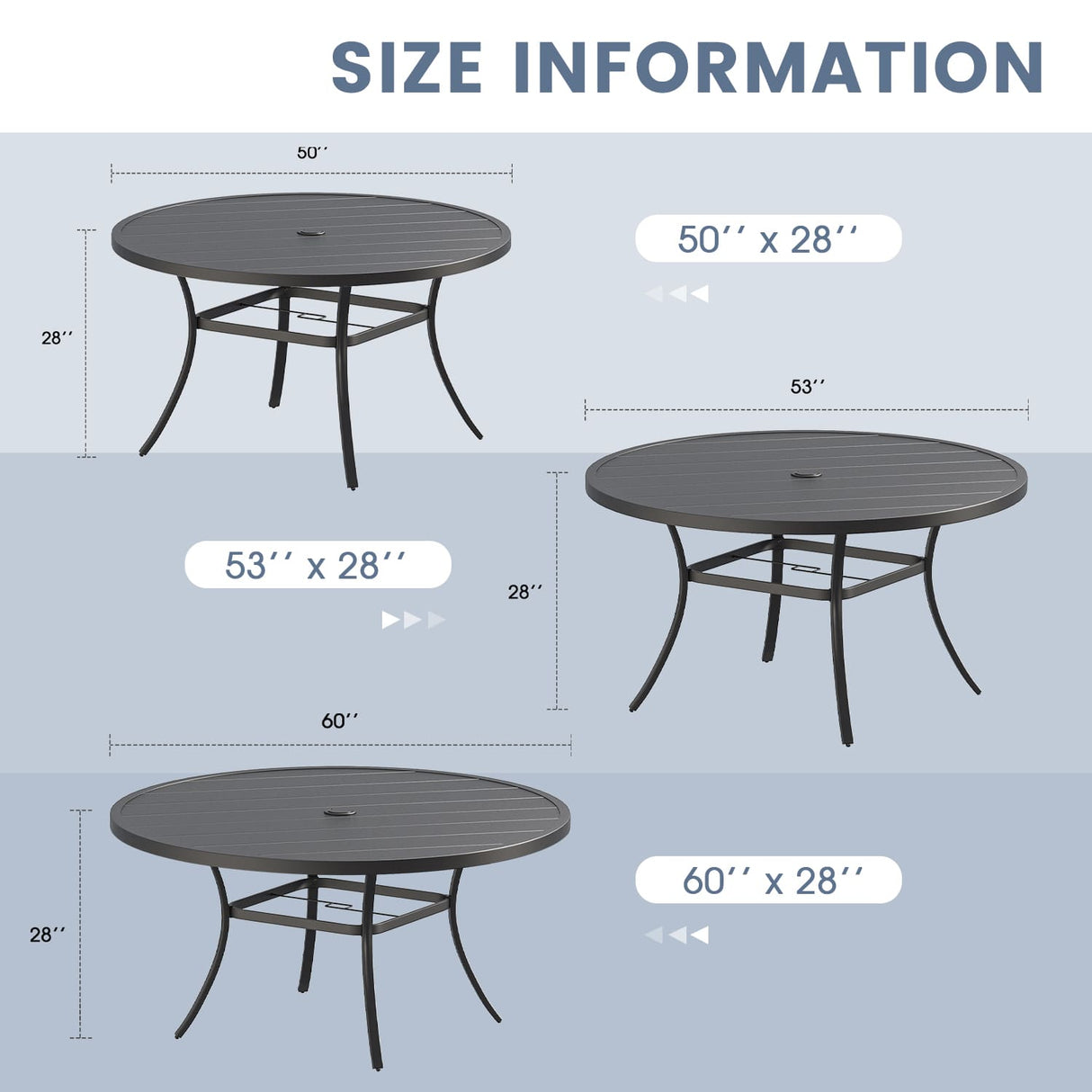 Vicllax 7/9 Pieces Outdoor Dining Set, Metal Round Dining Table and Premium Swivel Chairs