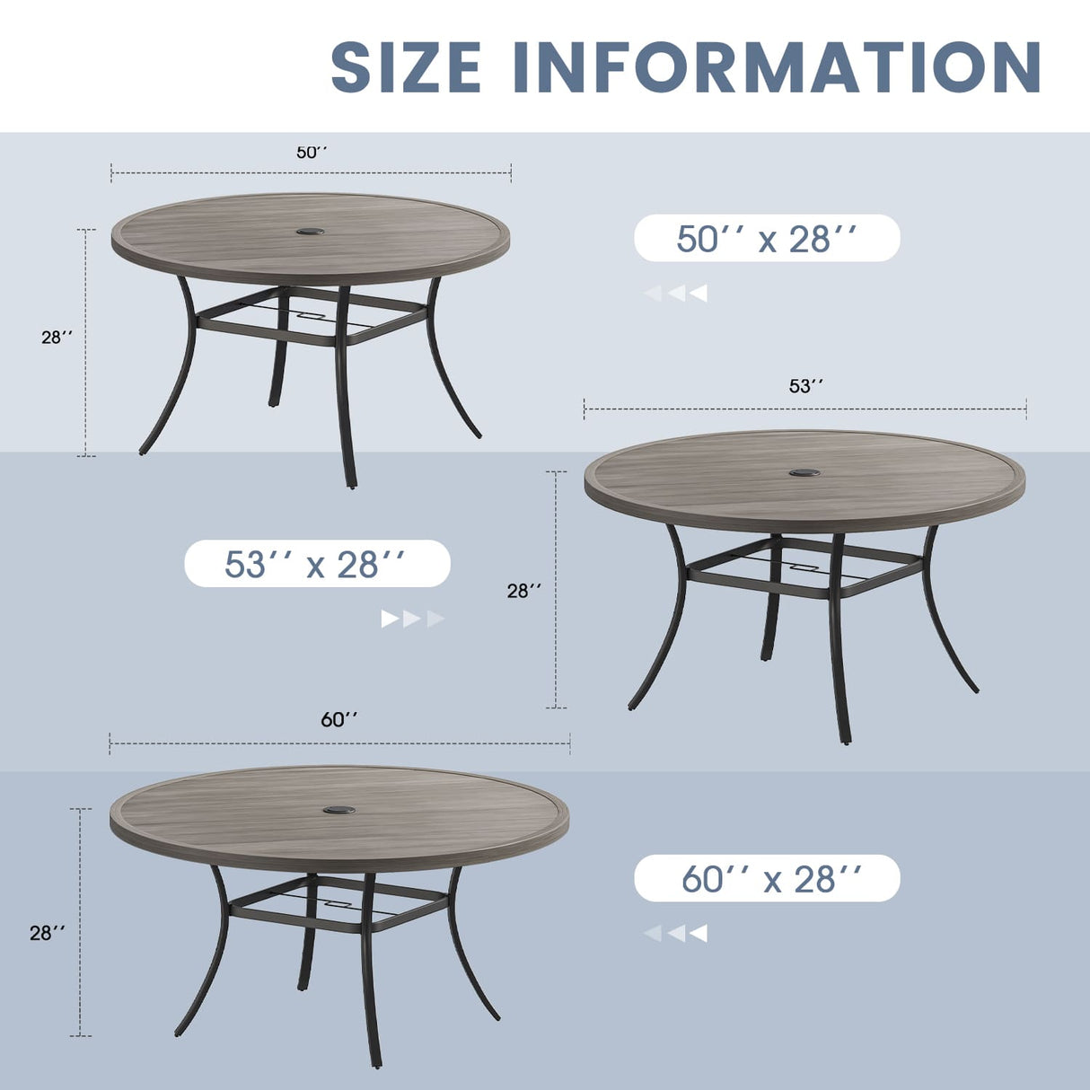 Vicllax 7/9 Pieces Outdoor Dining Set with Patio Round Dining Table and Swivel Chairs
