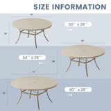 Vicllax 7/9 Pieces Outdoor Dining Set with Patio Round Dining Table and Swivel Chairs