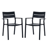 Vicllax Outdoor Patio Dining Chairs Stackable Metal Chairs