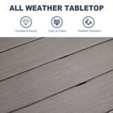 Vicllax 3-Piece Patio Bistro Set, Outdoor Swivel Chairs and Metal Square Table