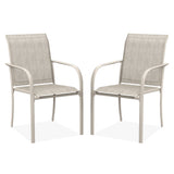 Vicllax Outdoor Textilene Stackable Sling Dining Chair, Set of 2/4/6