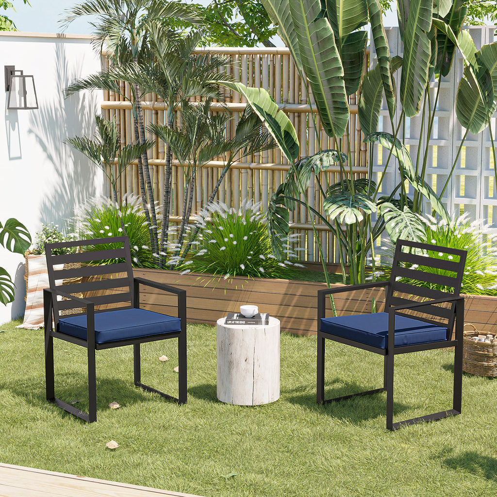 outdoor dining chair, patio metal chairs, set of 2