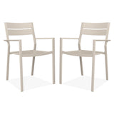 Vicllax Outdoor Patio Dining Chairs Stackable Metal Chairs