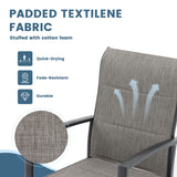 Vicllax Outdoor Padded Stackable Sling Dining Chair