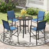 Vicllax 3/5 PCS Outdoor Bar Set, Patio High Bar Chairs and Round Bar Table