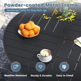 Vicllax Round Patio Dining Table for 10,  63" Outdoor Large Metal Table