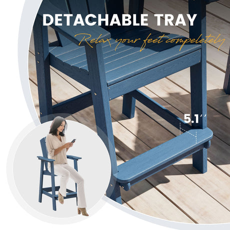 Vicllax Silla de bar para exteriores, mesa alta para bar de patio, juego de sillas de bar giratorias de 2/4/6 