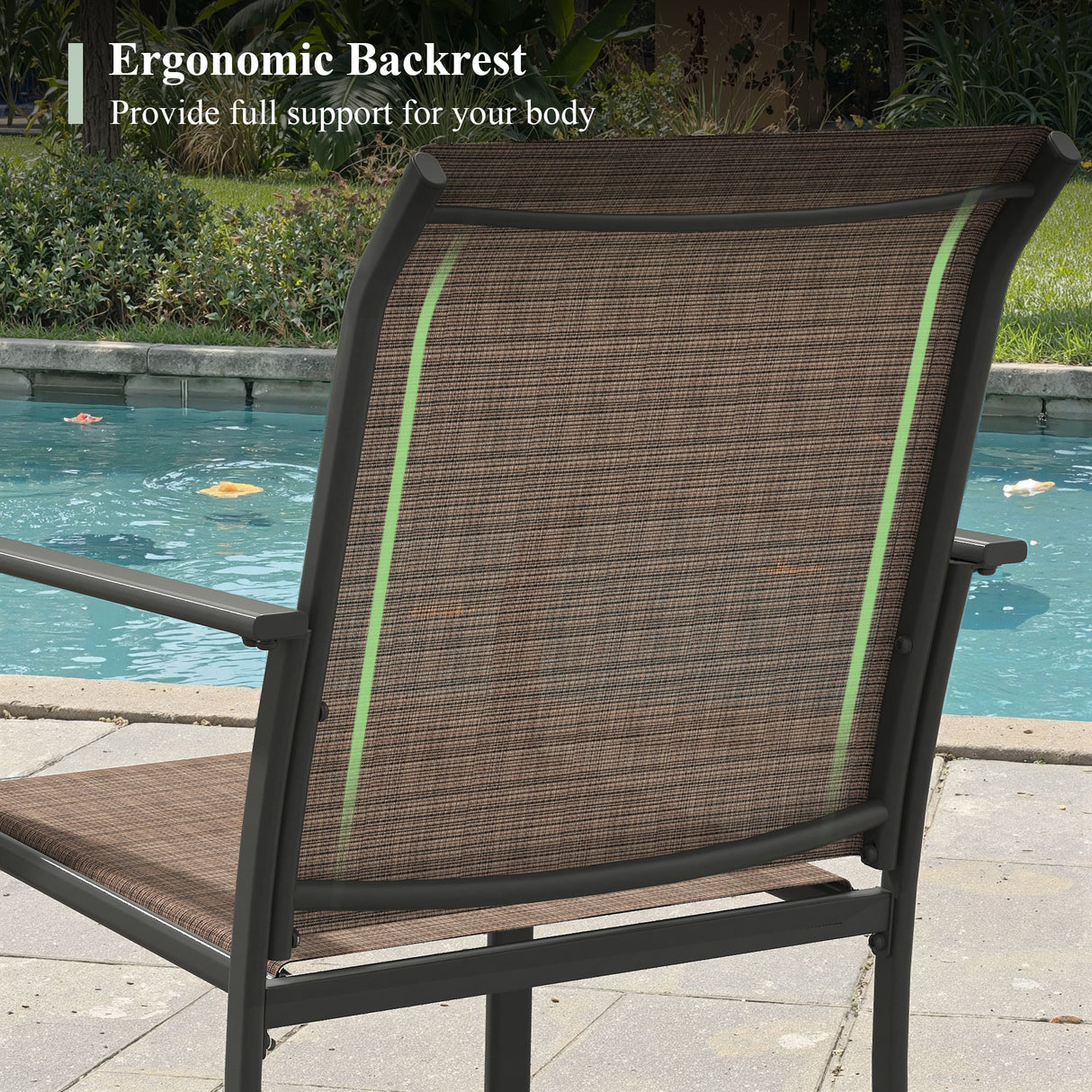 VICLLAX 11-Pcs Outdoor Dining Set, 63” Round Metal Table with Umbrella Hole & 10 Stackable  Chairs