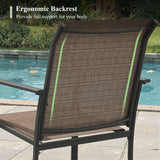 VICLLAX 11-Pcs Outdoor Dining Set, 63” Round Metal Table with Umbrella Hole & 10 Stackable  Chairs