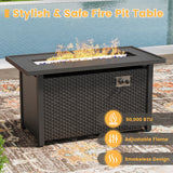 Vicllax 45 Inch Propane Fire Pit Table, Outdoor 50,000 BTU Steel Gas Fire Pit