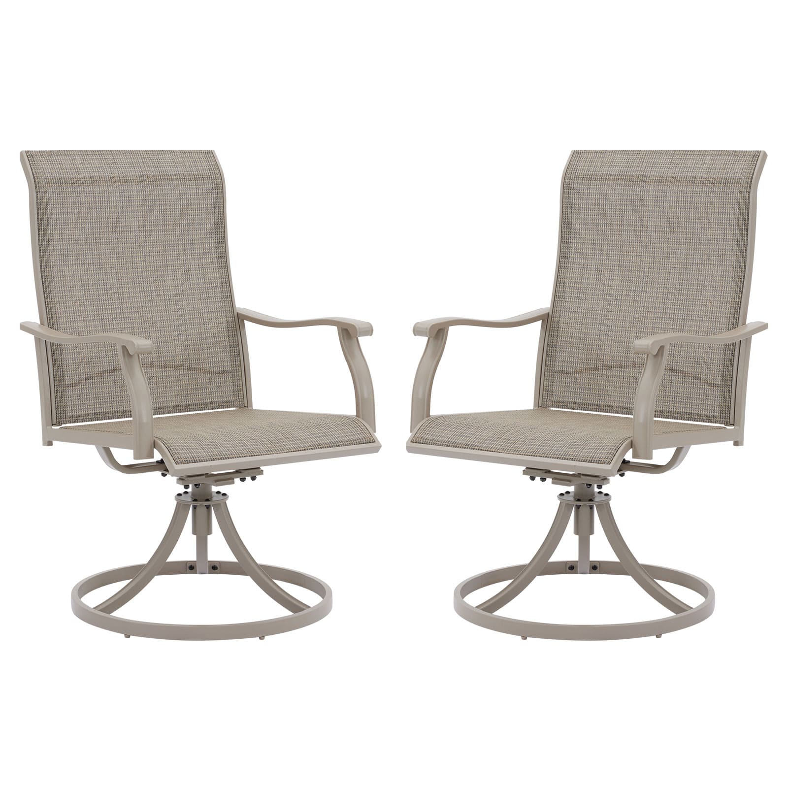 Vicllax Patio Swivel Chairs Set of 2/4/6, Outdoor High Back Dining Chair