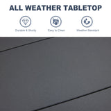 VICLLAX 3 Pieces Outdoor Dining Set, Set of 2 Patio Swivel Dining Chairs and 28" Square Table