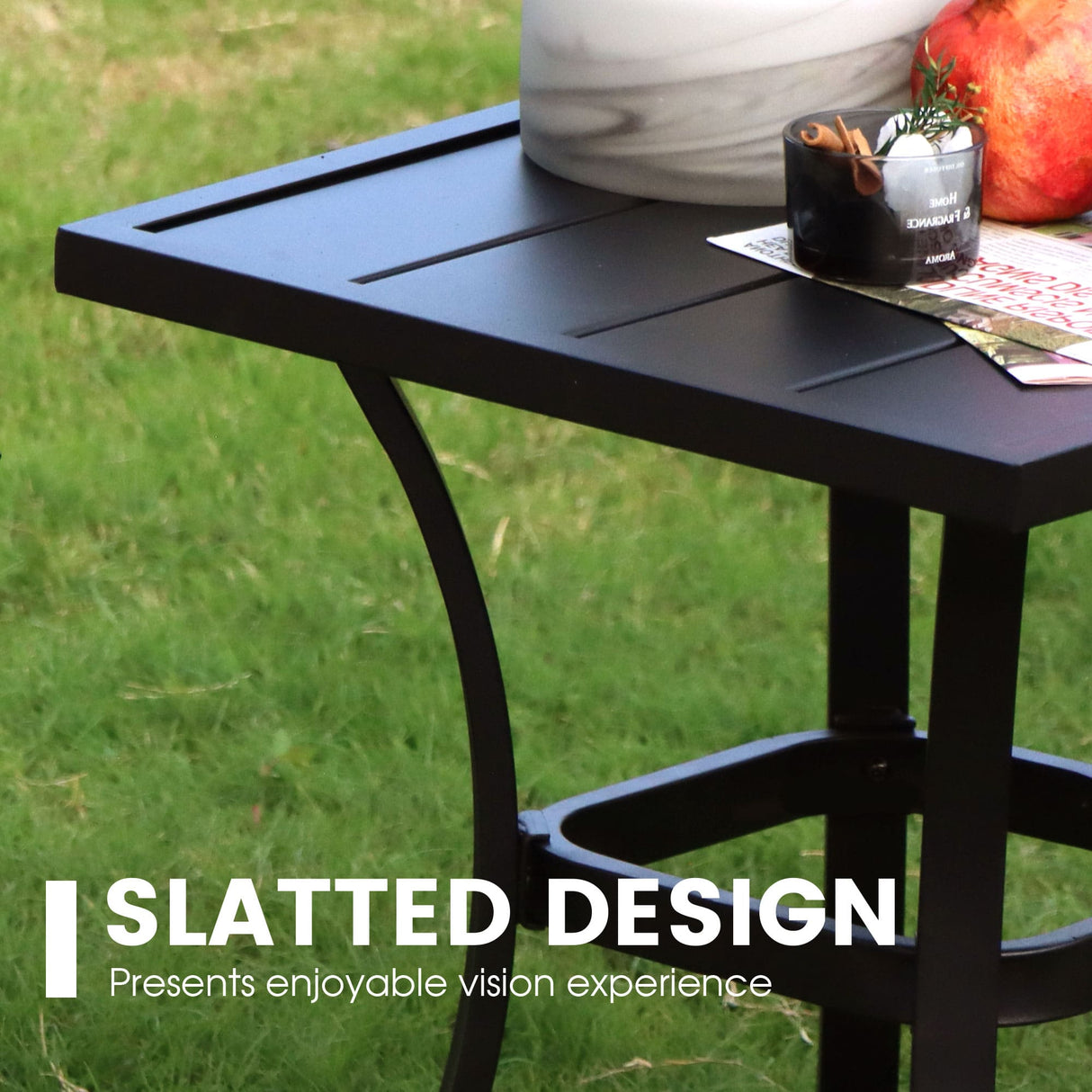 Outdoor Metal Round Side End Table