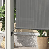 Vicllax Premium Patio Sun Blocking Roller Shade, Solar Shade with Aluminum Valance