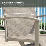 Vicllax Outdoor Dining Set for 8 People, Patio 63" Round Table with 8 Swivel Chairs Set