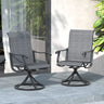 Vicllax Patio Swivel Chairs Set of 2/4/6, Outdoor 360 Degree Metal Swivel Sling Chairs