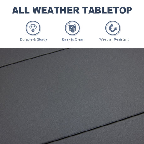 Vicllax Mesa cuadrada pequeña para exteriores, mesa de bistró para patio 