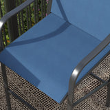 Vicllax Bar Table Set for 2, 3 Pcs Wooden-Like Table and Stools with Backrest and armrests, for Nook Balcony