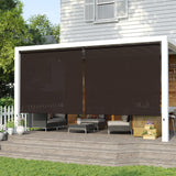 Vicllax Outdoor Cordless Sun Blocking Roller Shade, Patio Crank Roll Up Sun Shade