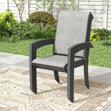 Vicllax Skyline Stackable Outdoor Dining Chair, Set of 2/4