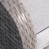 Vicllax Patio Wicker Oasis Lounge Sofa, 3-Seater Sofa