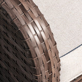 Vicllax Patio Wicker Oasis Lounge Sofa, 3-Seater Sofa