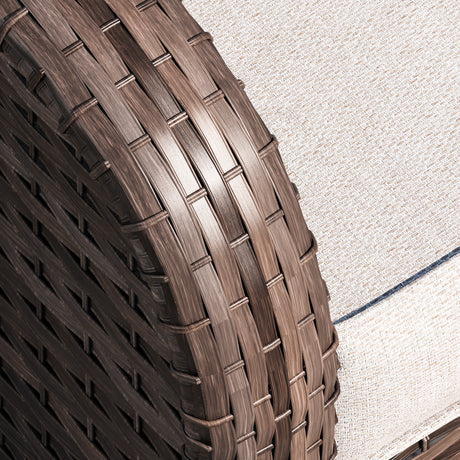 Vicllax Patio Wicker Oasis Lounge Set, 7-Piece Outdoor Sofa Set (Swivel Sofa Chair Set)