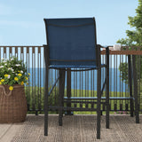 Vicllax Bar Table Set for 2, 3 Pcs Wooden-Like Table and Stools with Backrest and armrests, for Nook Balcony