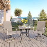 Vicllax Mesa cuadrada pequeña para exteriores, mesa de bistró para patio 