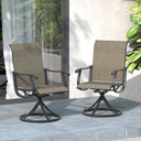 Vicllax Patio Swivel Chairs Set of 2/4/6, Outdoor 360 Degree Metal Swivel Sling Chairs