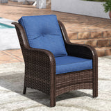 Vicllax Patio Wicker Oasis Lounge Sofa, Single Chair Set of 2