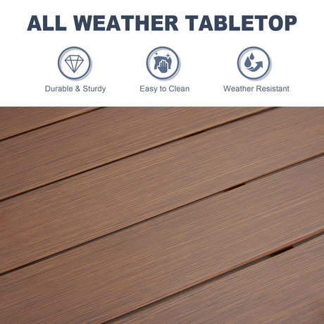 Vicllax Mesa cuadrada pequeña para exteriores, mesa de bistró para patio 