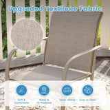 Vicllax 5 PCS Patio Dining Set, Outdoor Square Metal Table and Stackable Chair Set