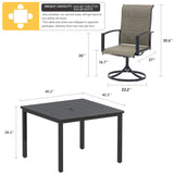 Vicllax 5-Piece Outdoor Furniture Set, Outdoor Dining Set for Lawn Garden