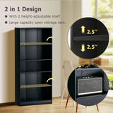 Vicllax Wooden Bookcase, 3/4/5 Shelf Display Open Bookshelves for Home Office