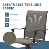 Vicllax 7-Piece Patio Dining Set, Patio Swivel Chairs and 63‘’ Outdoor Dining Table