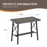 Vicllax Mesa de bar para patio, barra de exterior, altura, mesa de pub rectangular