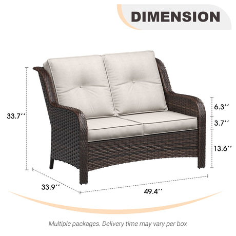 Vicllax Patio Wicker Oasis Lounge Sofa