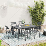 Vicllax Outdoor Patio Dining Chairs Stackable Metal Chairs