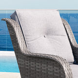 Vicllax Patio Wicker Oasis Lounge Sofa, Single Chair Set of 2